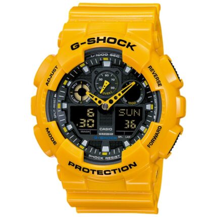 Casio G-Shock GA-100A-9ADR Analog-Digital Resin Band Watch